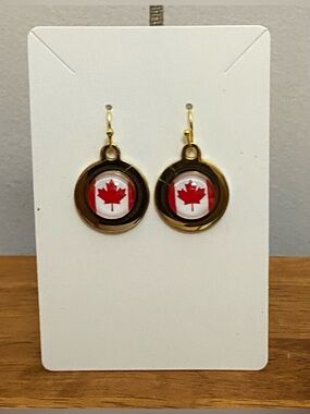 NEW Maple Leaf Cabochon earrings